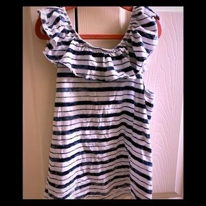 Splendid navy blue and white striped shirt